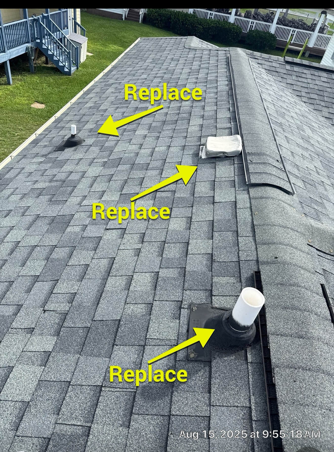 Roof repair Wilmington NC technicians working on a coastal home